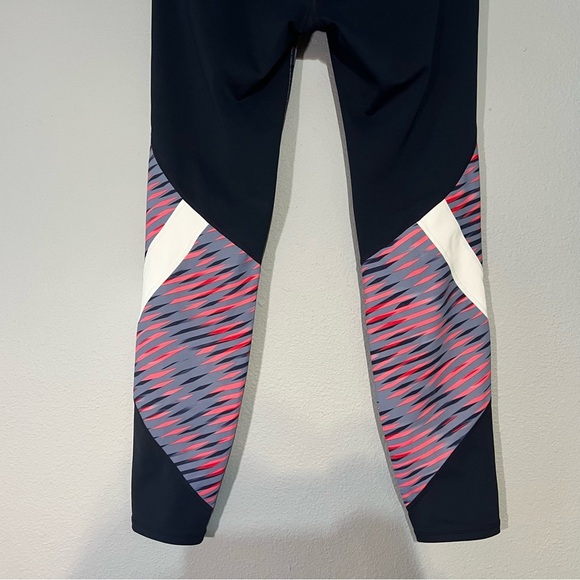 Women’s Athleta Electra Sonar 7/8 Tight Blue and Pink Mesh Calf Leggings Small - Picture 7 of 10